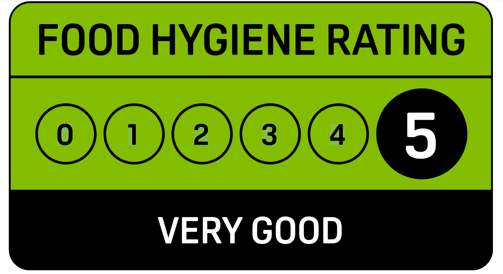 Food Hygiene Rating of 5